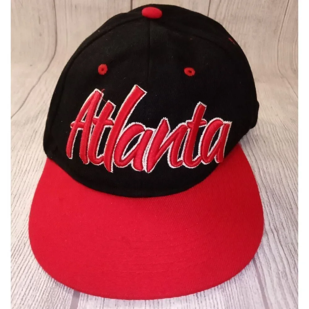 Atlanta, Georgia Embroidered Snapback Cap/Hat Red/Black One Size Destination ATL